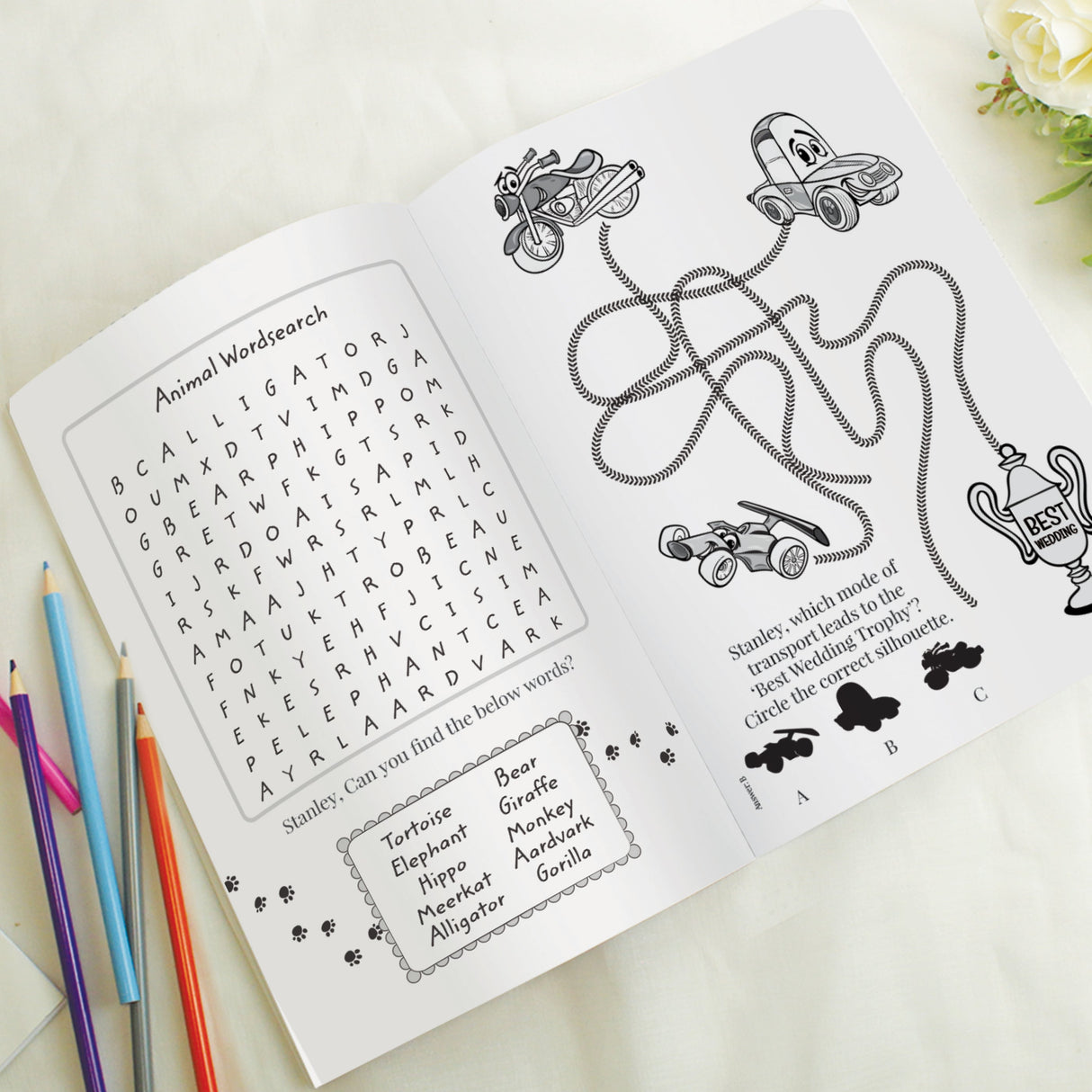 Personalised Wedding Activity Book for Boys - Shop Books At Gift Moments - 6