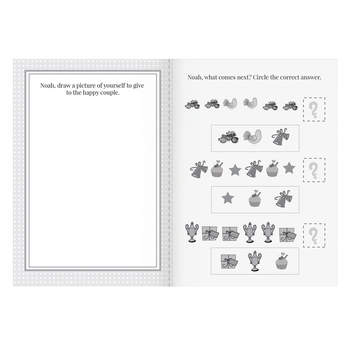 Personalised Wedding Activity Book for Boys - Shop Books At Gift Moments - 8