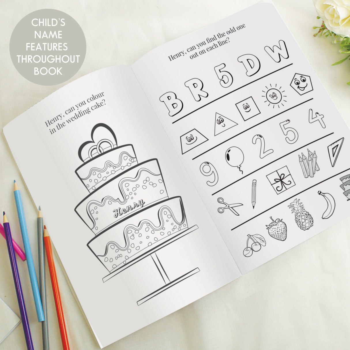 Personalised Wedding Activity Book for Boys - Shop Books At Gift Moments - 9