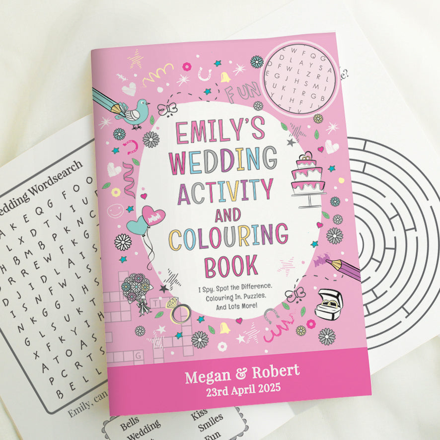 Personalised Wedding Activity Book for Girls - Shop Books At Gift Moments - 1