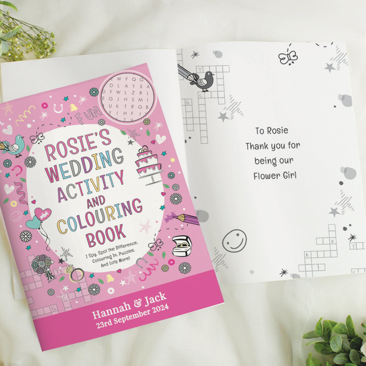 Personalised Wedding Activity Book for Girls - Shop Books At Gift Moments - 4