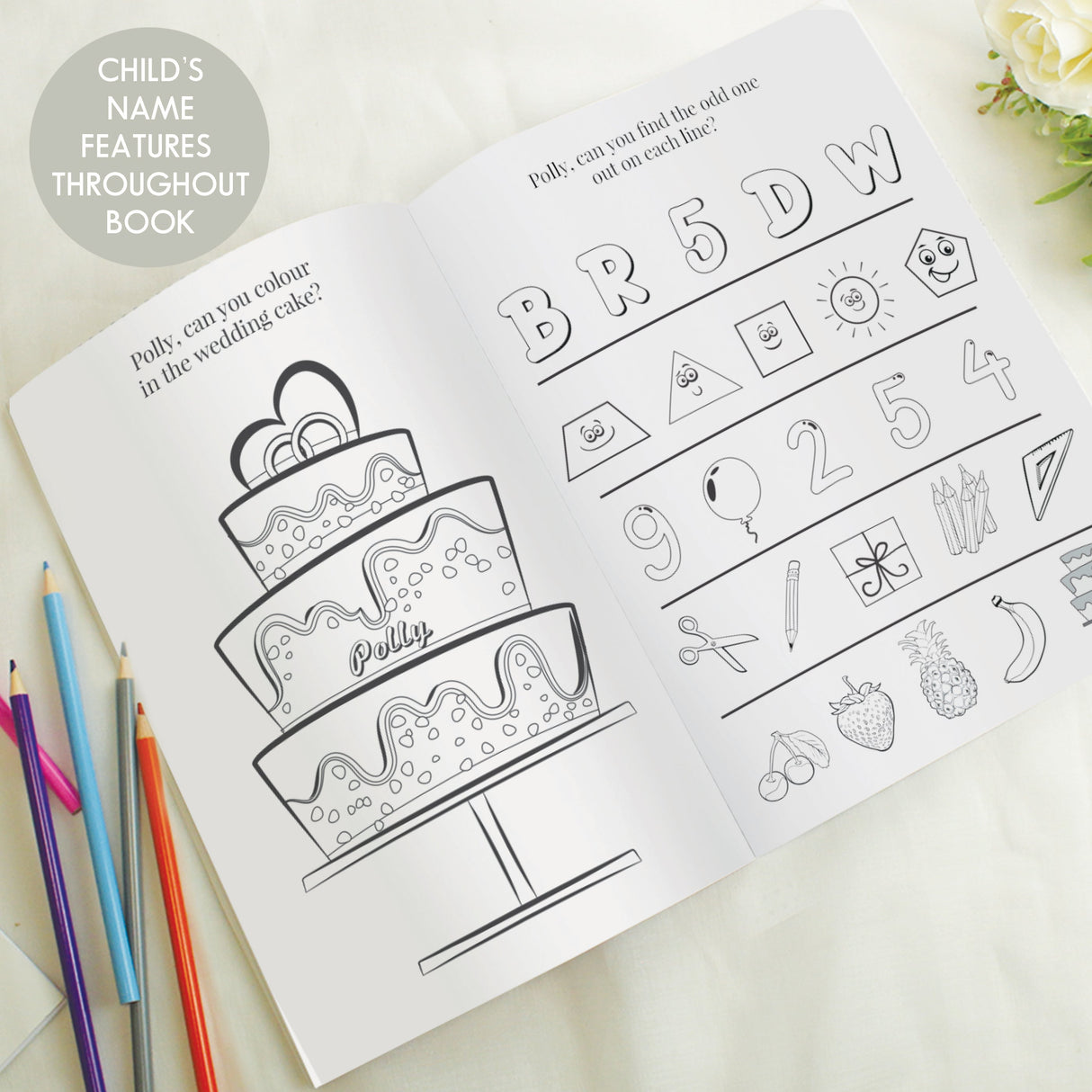 Personalised Wedding Activity Book for Girls - Shop Books At Gift Moments - 5