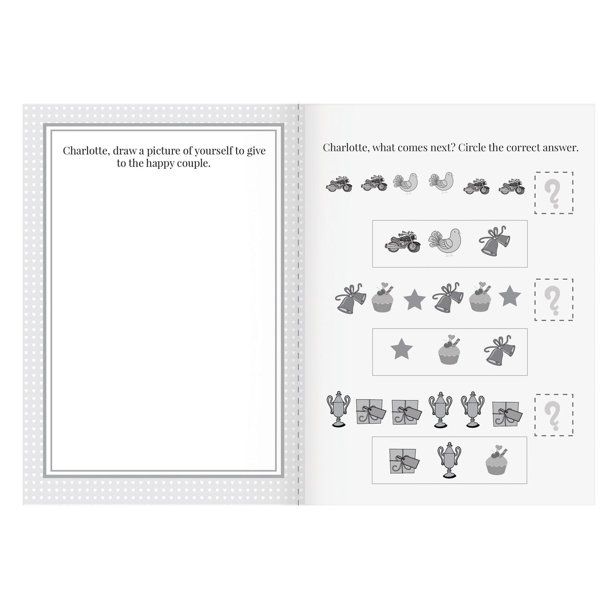 Personalised Wedding Activity Book for Girls - Shop Books At Gift Moments - 6