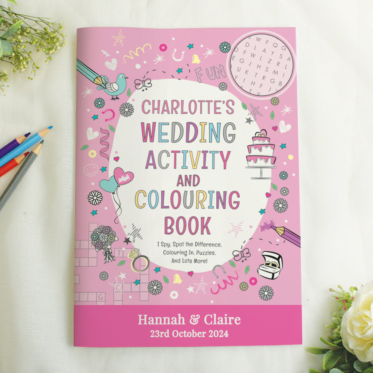 Personalised Wedding Activity Book for Girls - Shop Books At Gift Moments - 2