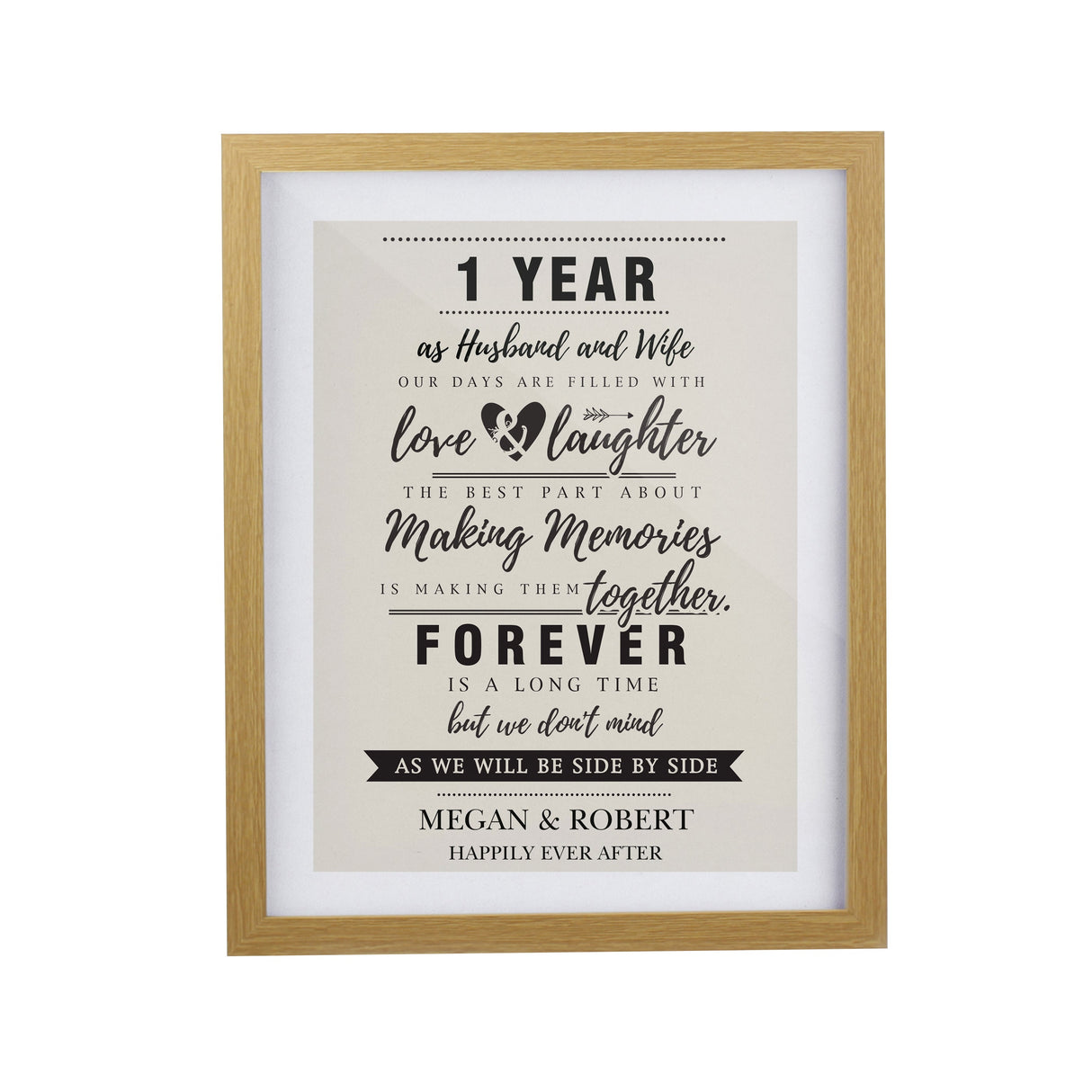 Personalised Wedding Anniversary Framed Prints: 7 - Framed Prints By Gift Moments
