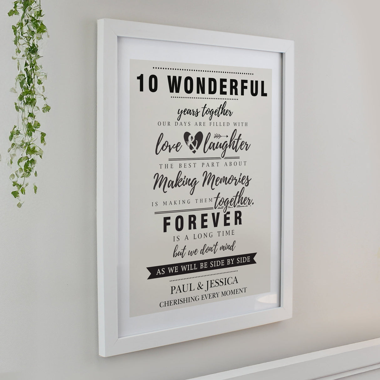 Personalised Wedding Anniversary Framed Prints: 6 - Framed Prints By Gift Moments