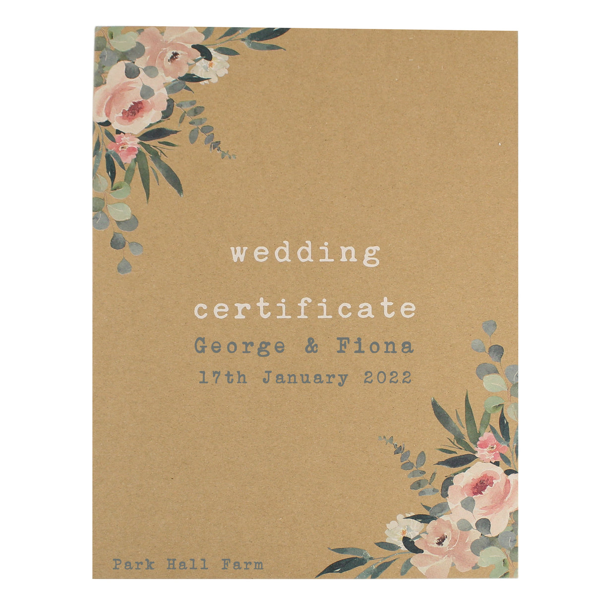Personalised Wedding Certificate and Photo Display Book: 6 - Certificate Holders By Gift Moments