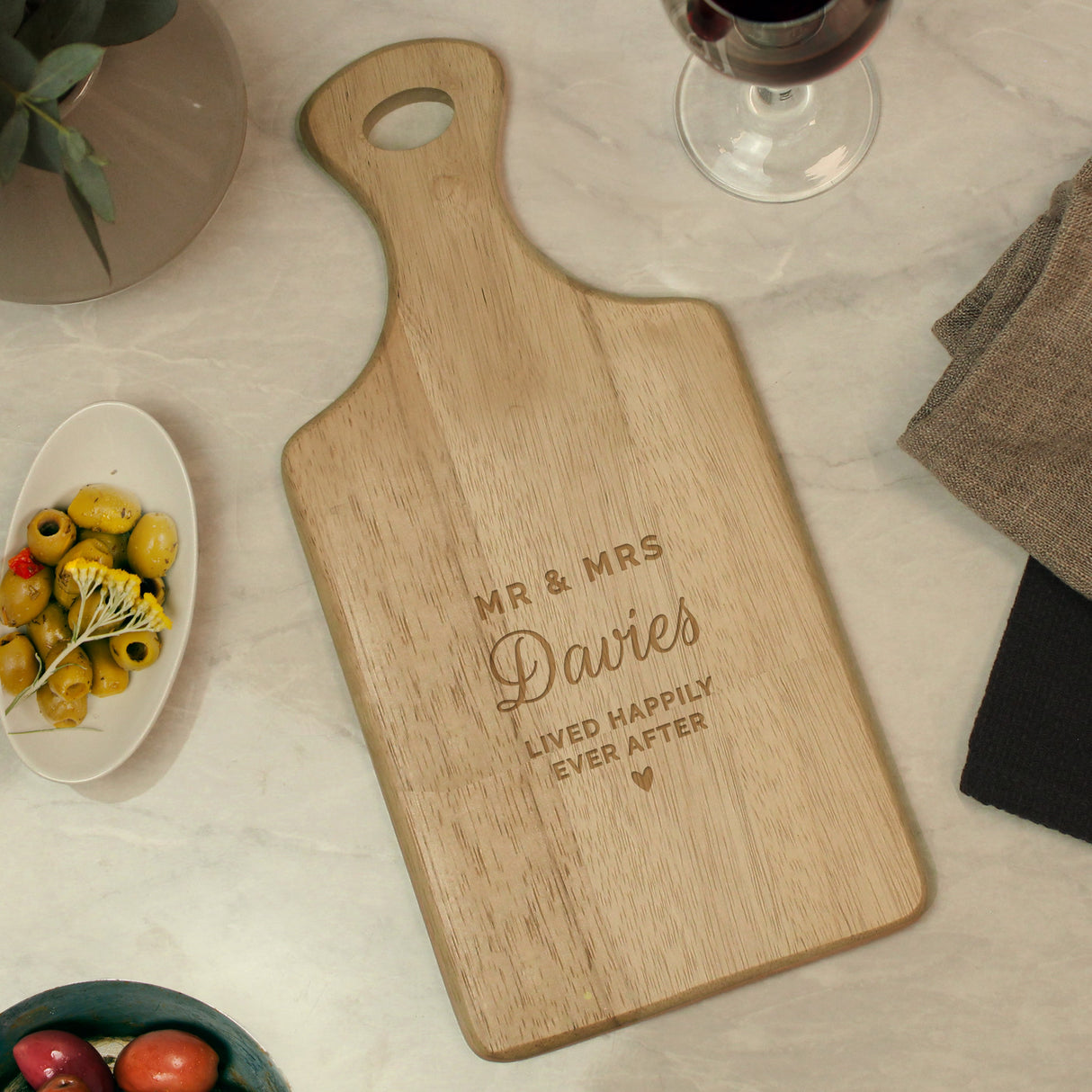 Personalised Wedding Wooden Paddle Board: 4 - Chopping Boards By Gift Moments