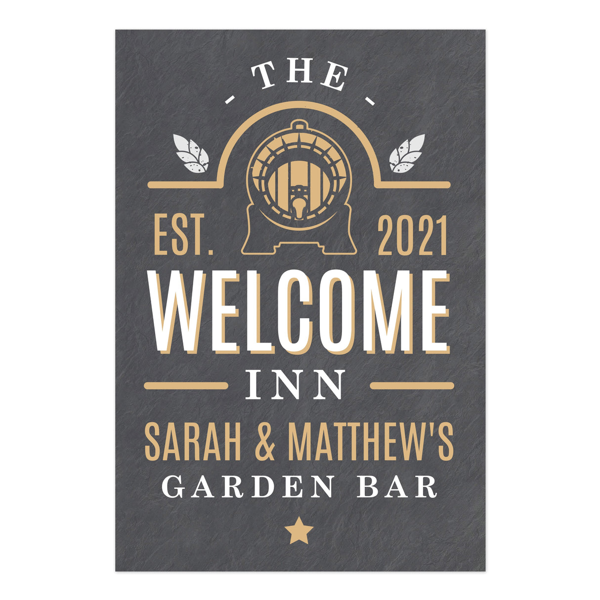 Personalised The Welcome Inn Metal Sign: 2 - Signs & Plaques By Gift Moments