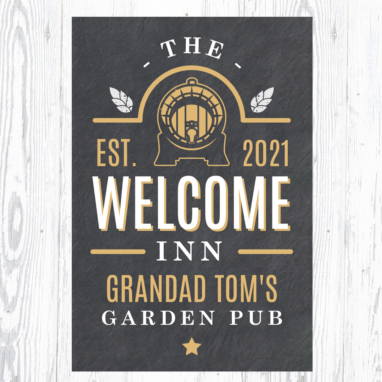 Personalised The Welcome Inn Metal Sign: 4 - Signs & Plaques By Gift Moments