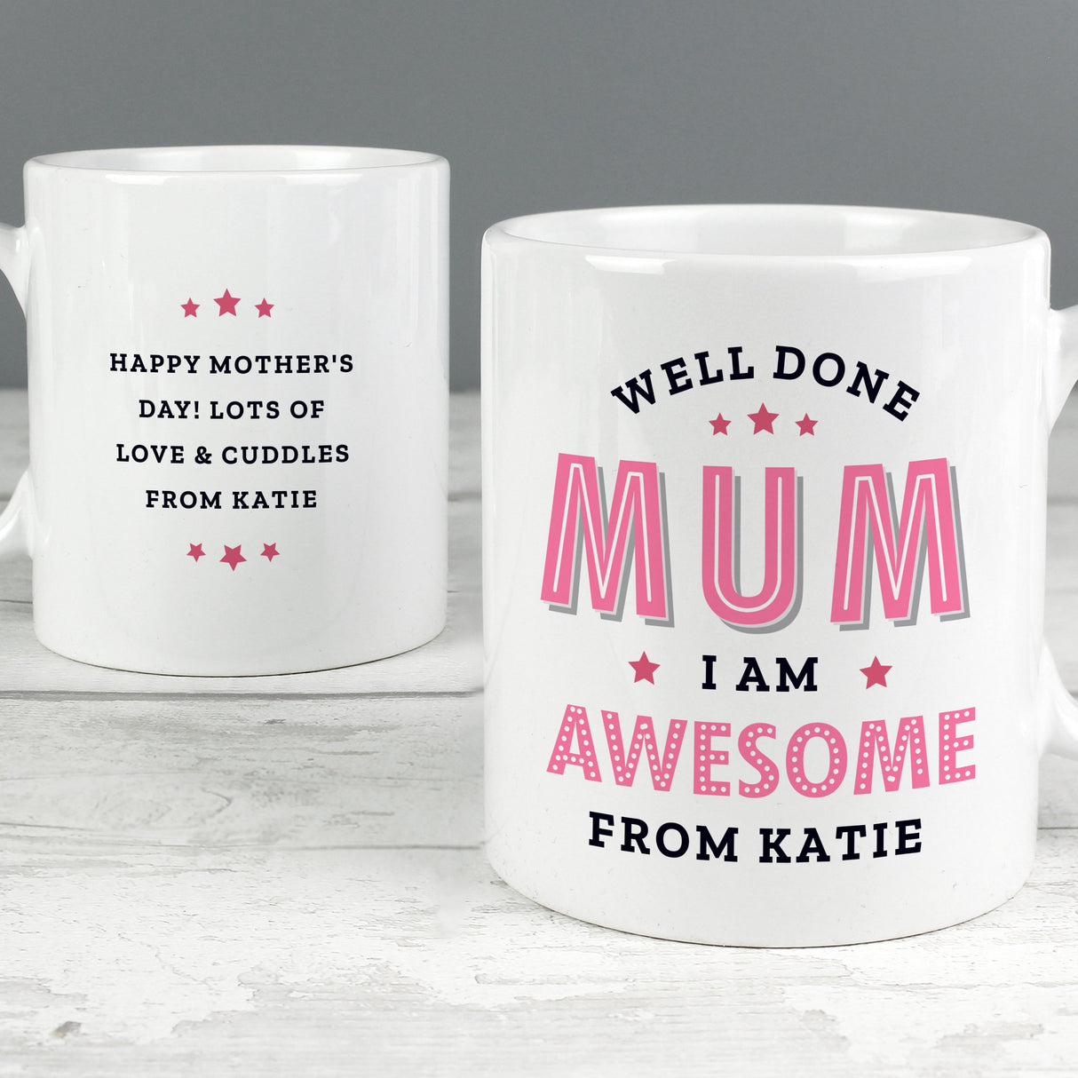 Personalised Well Done Mum I Am Awesome Mug: 3 - Mugs By Gift Moments