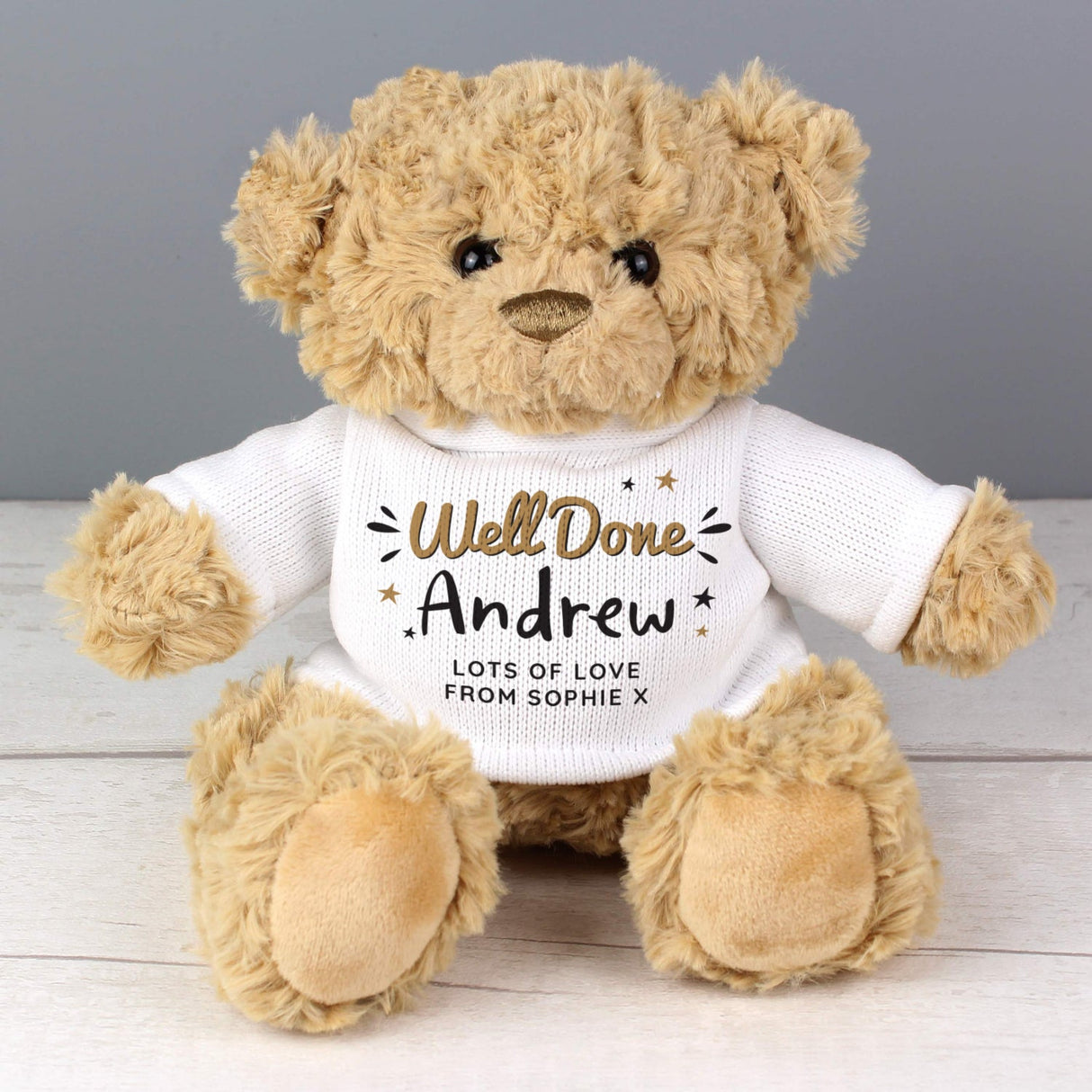 Personalised Well Done Teddy Bear: 2 Teddy Bears & Soft Toys By Gift Moments