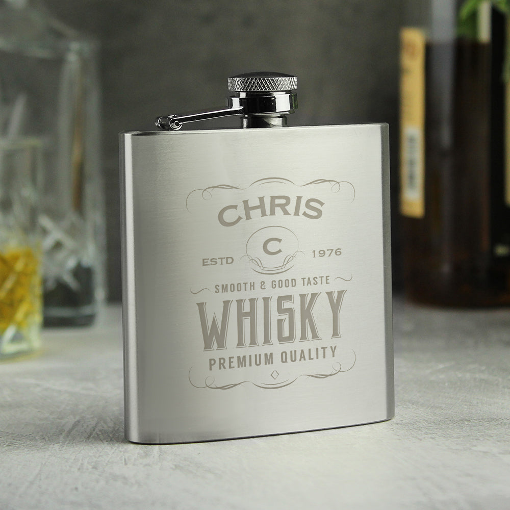 Personalised Whisky Hip Flask: 2 - Hip Flasks By Gift Moments