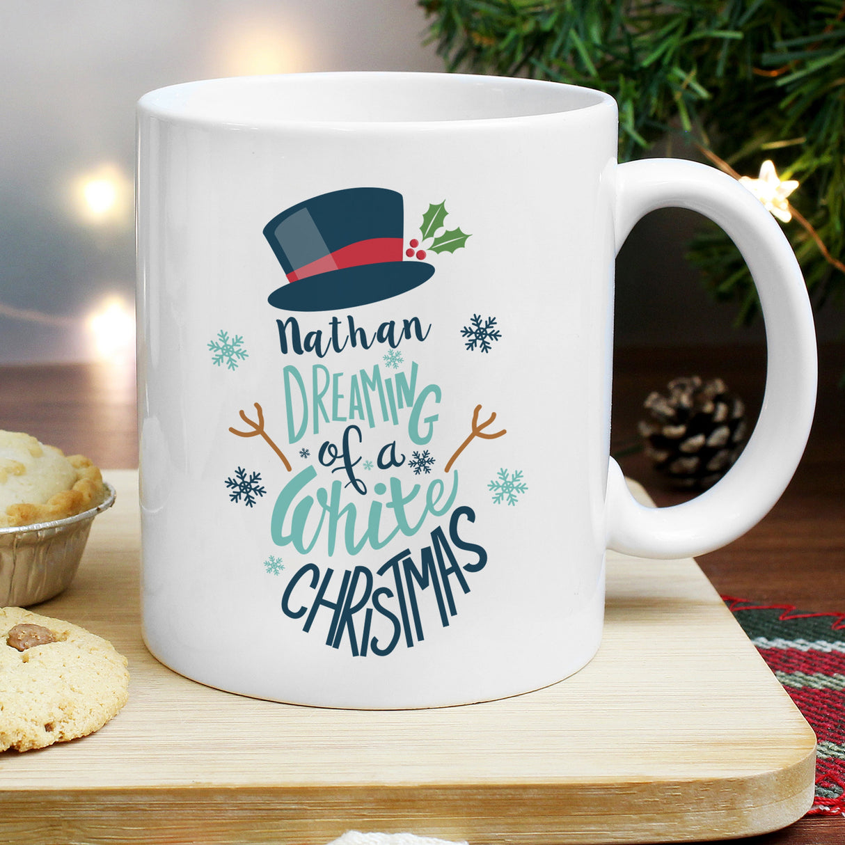 Personalised White Christmas Mug: 1 - Mugs By Gift Moments