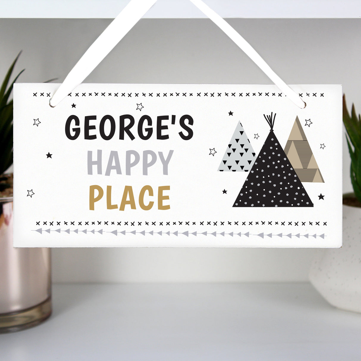 Personalised Wigwam Wooden Sign: 4 - Signs & Plaques By Gift Moments