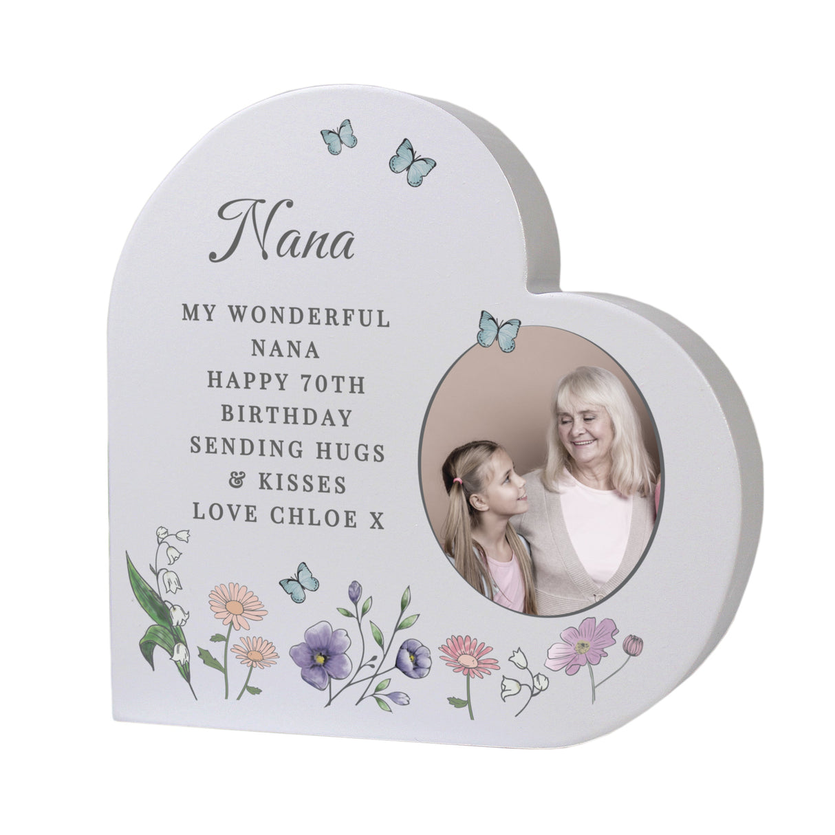 Personalised Wild Flowers Photo Heart Ornament - Shop Ornaments At Gift Moments - 5