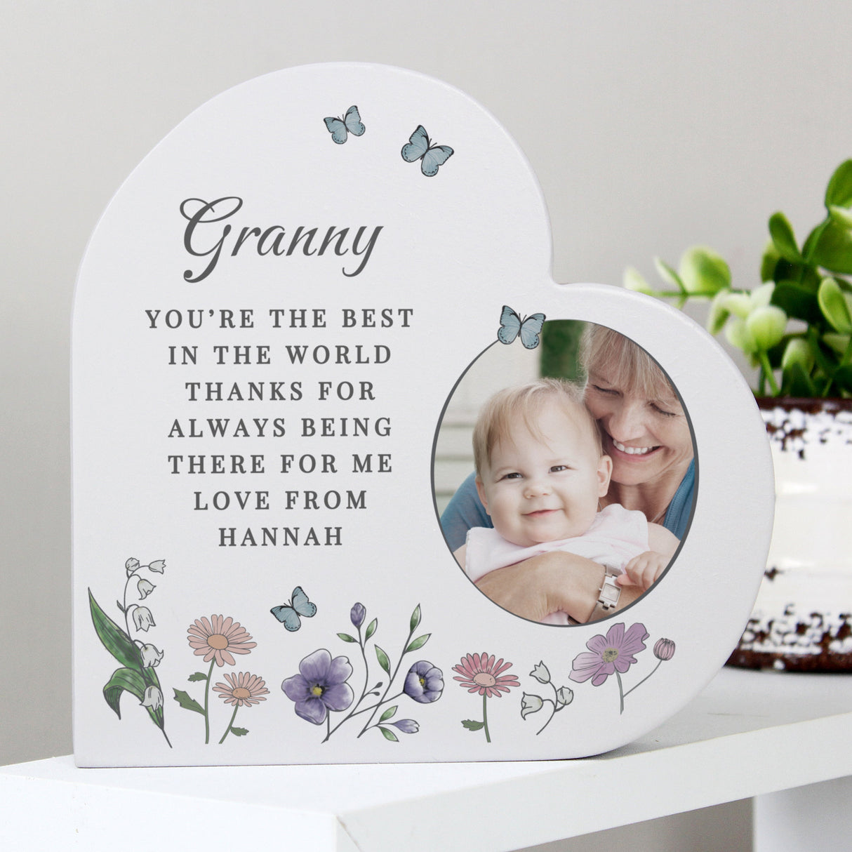 Personalised Wild Flowers Photo Heart Ornament - Shop Ornaments At Gift Moments - 2