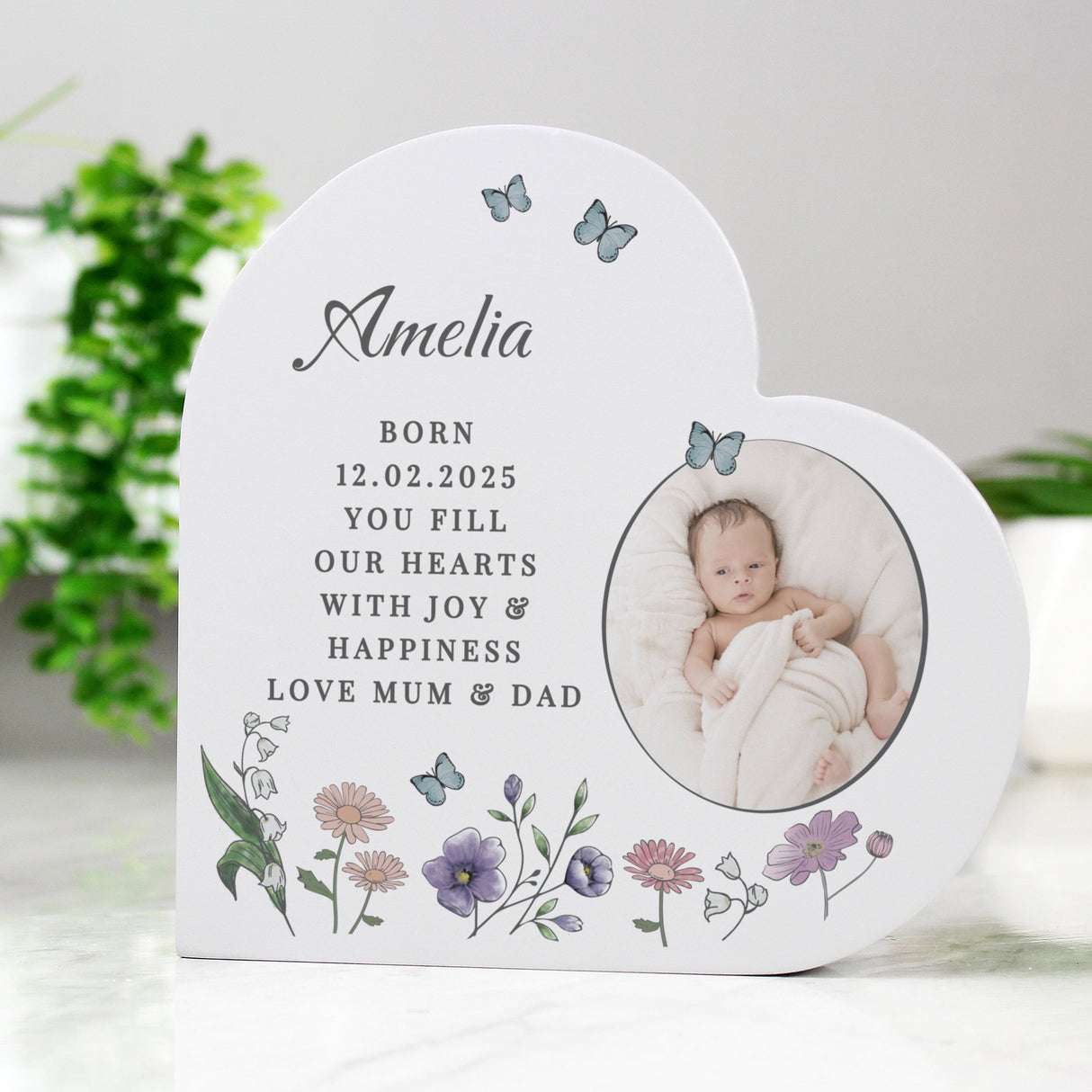 Personalised Wild Flowers Photo Heart Ornament - Shop Ornaments At Gift Moments - 3