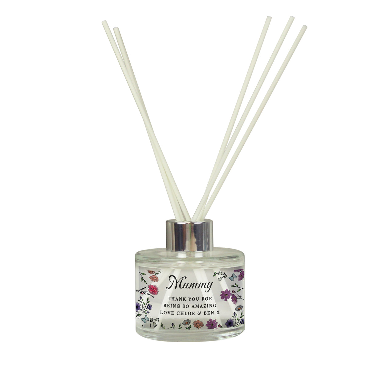 Personalised Wild Flowers Reed Diffuser: 5 - Reed Diffusers By Gift Moments