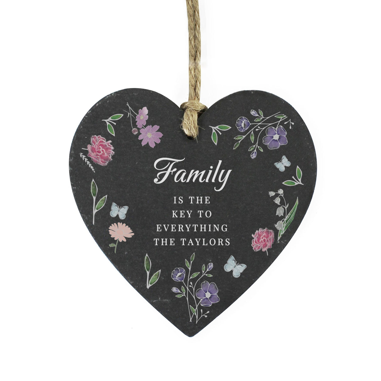 Personalised Wild Flowers Slate Heart - Shop Decorations At Gift Moments - 5