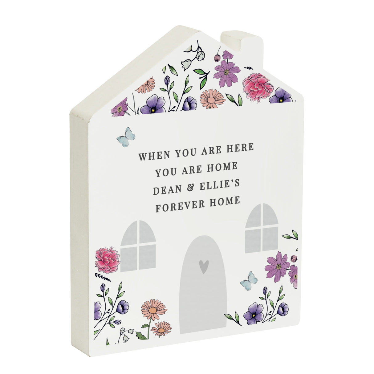 Personalised Wild Flowers Wooden House Ornament - Shop Ornaments At Gift Moments - 5