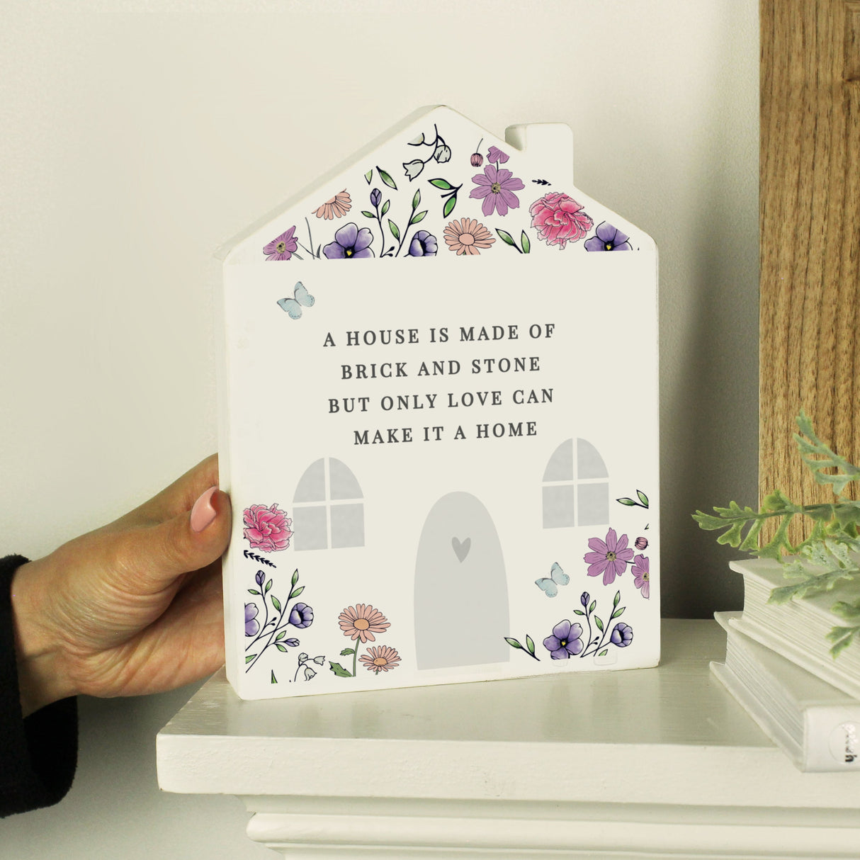 Personalised Wild Flowers Wooden House Ornament - Shop Ornaments At Gift Moments - 4