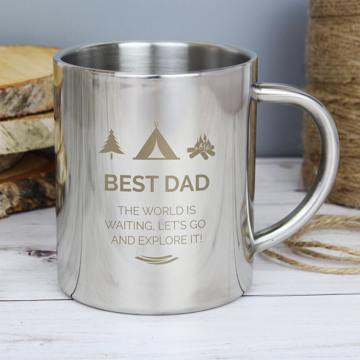 Personalised ’Wilderness Wanderer’ Stainless Steel Mug: 7 - Outdoor Mugs By Gift Moments