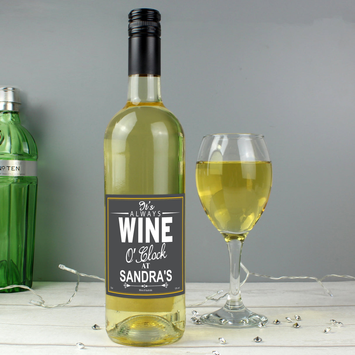 Personalised Wine O’Clock White Wine: 1 - Wine By Gift Moments