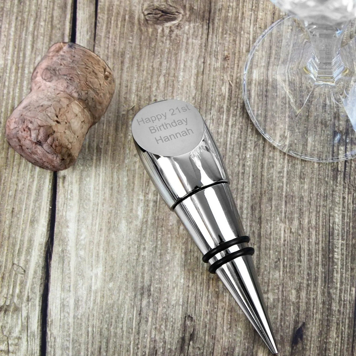 Personalised Wine Stopper: 3 - Barware By Gift Moments