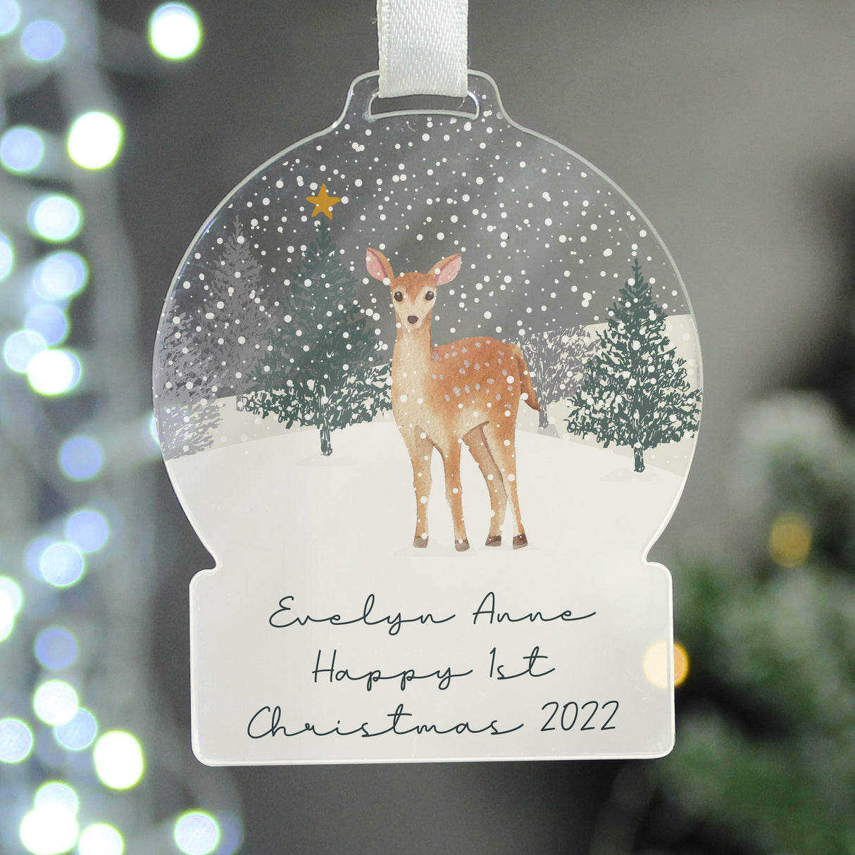 Personalised A Winter’s Night Acrylic Snowglobe Decoration - Shop Christmas Decorations At Gift Moments - 2
