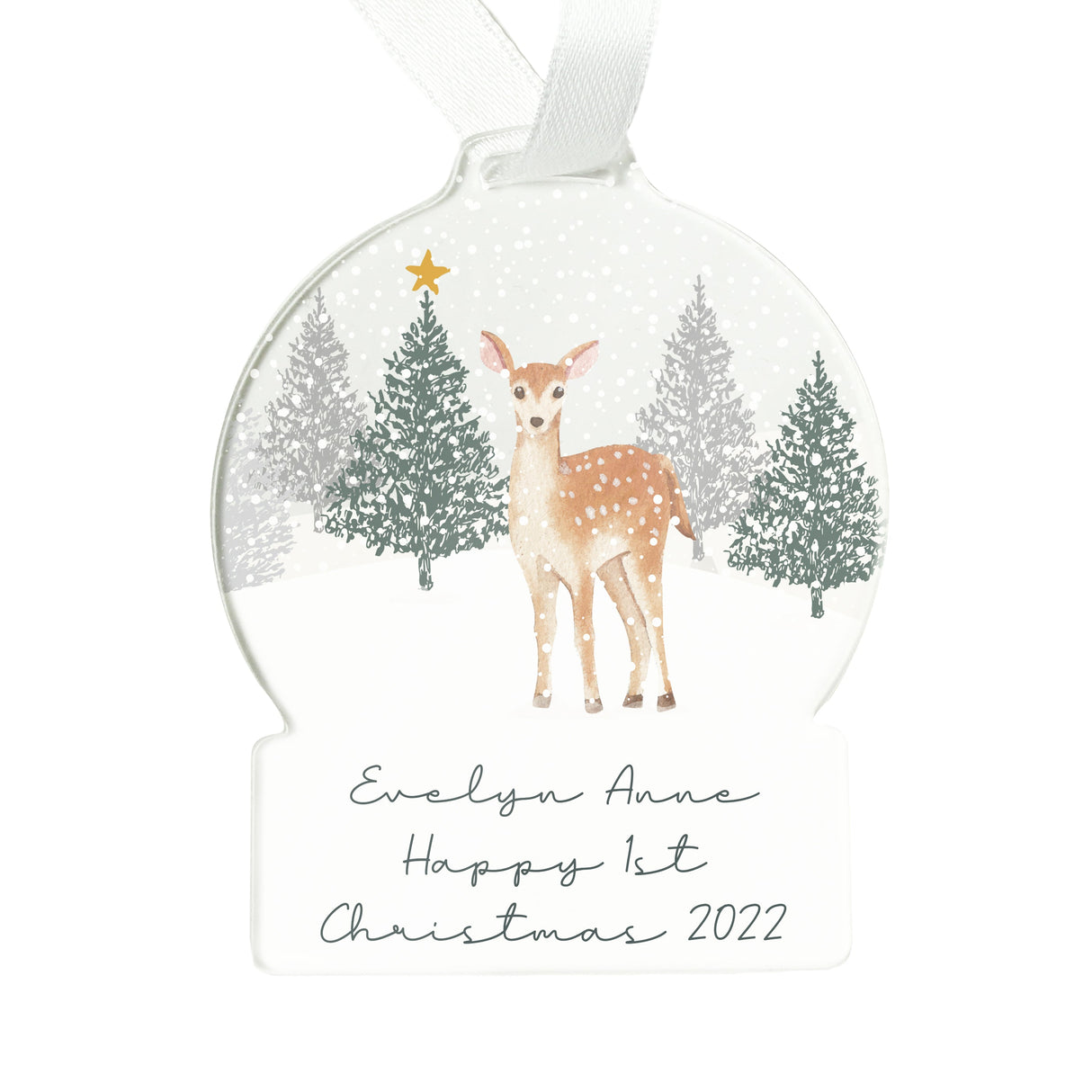 Personalised A Winter’s Night Acrylic Snowglobe Decoration - Shop Christmas Decorations At Gift Moments - 7