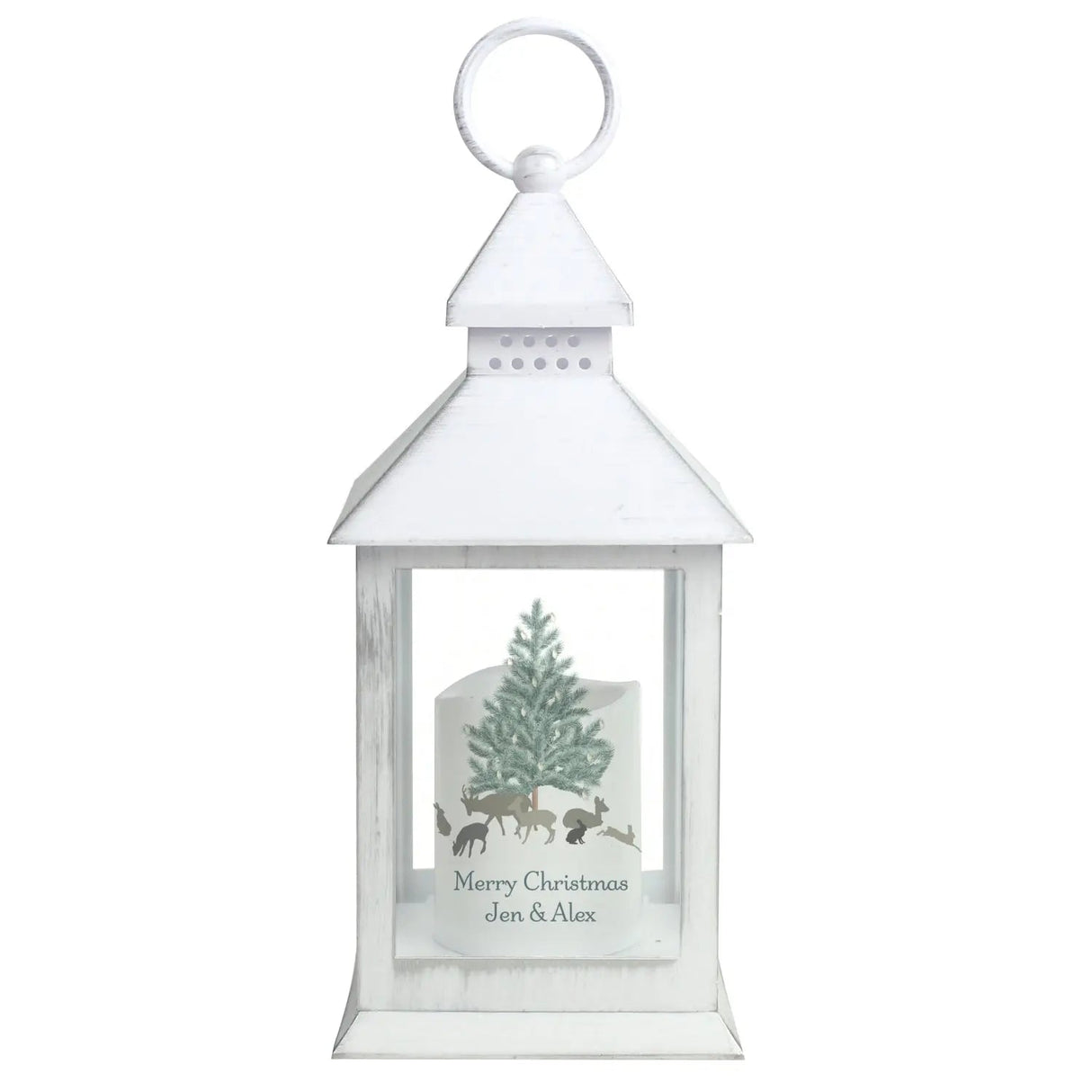 Personalised A Winter’s Night White Lantern: 5 - LED Lighting By Gift Moments