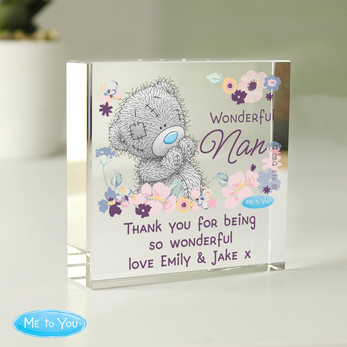 Personalised Me to You Wonderful Nan Crystal Token: 2 - Crystal Tokens