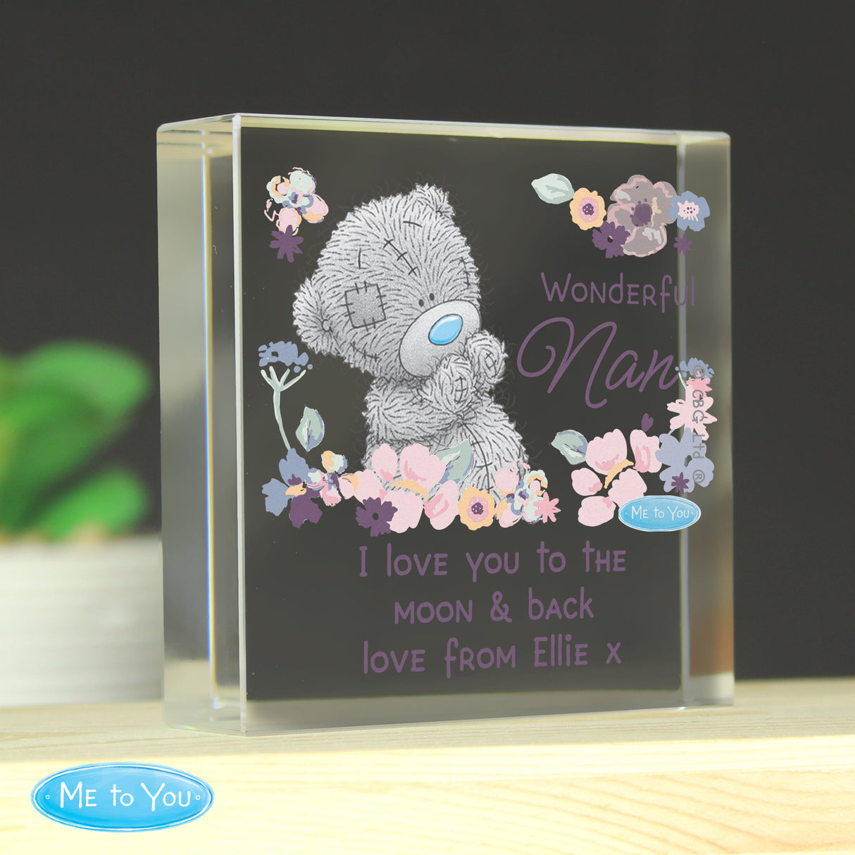 Personalised Me to You Wonderful Nan Crystal Token: 1 - Crystal Tokens