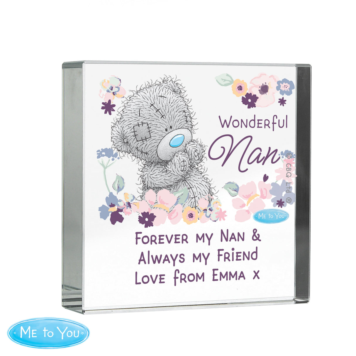 Personalised Me to You Wonderful Nan Crystal Token: 5 - Crystal Tokens