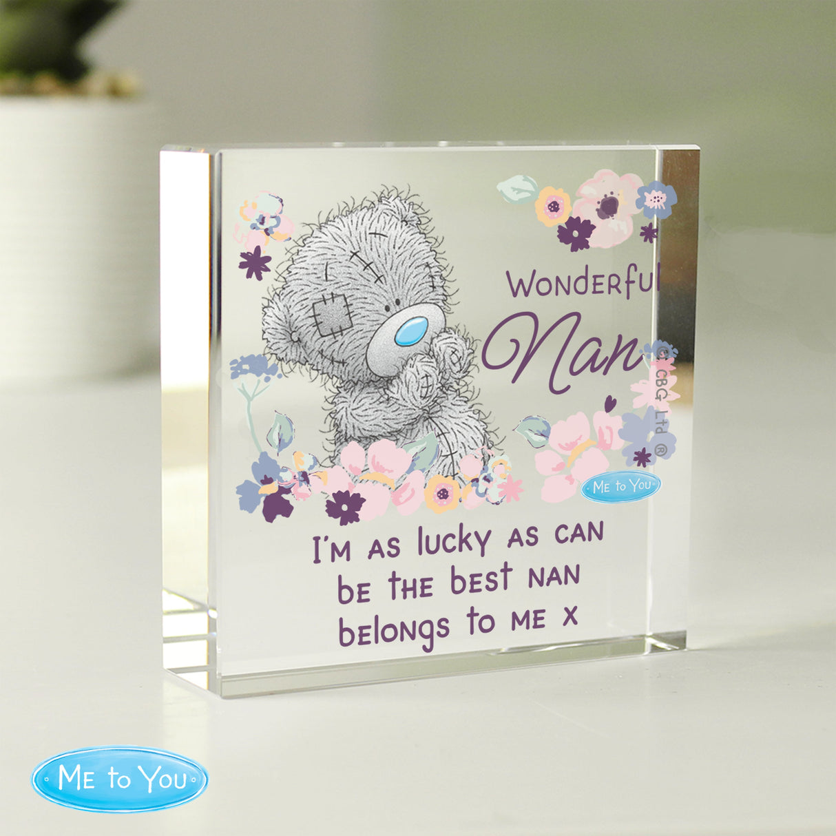 Personalised Me to You Wonderful Nan Crystal Token: 3 - Crystal Tokens
