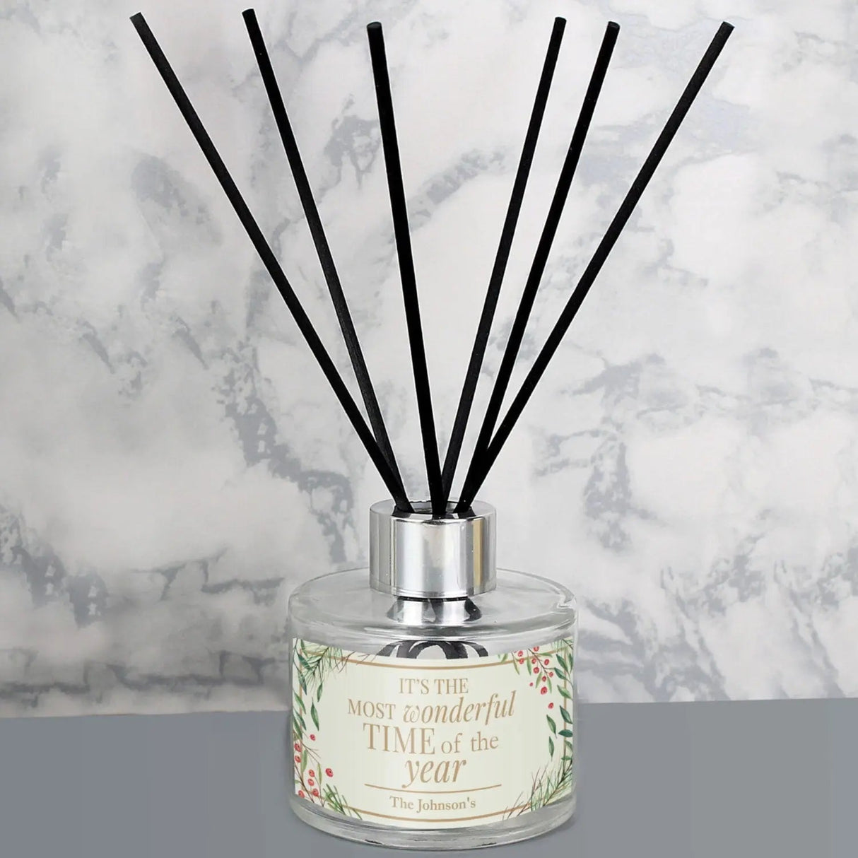 Personalised ’Wonderful Time of The Year’ Christmas Reed Diffuser - Shop Reed Diffusers At Gift Moments - 3