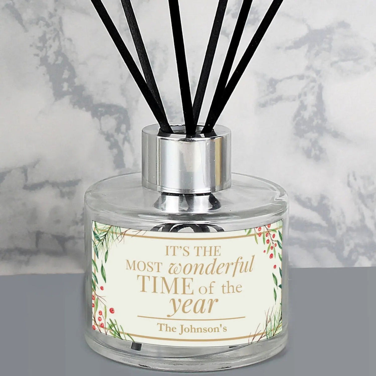 Personalised ’Wonderful Time of The Year’ Christmas Reed Diffuser - Shop Reed Diffusers At Gift Moments - 4