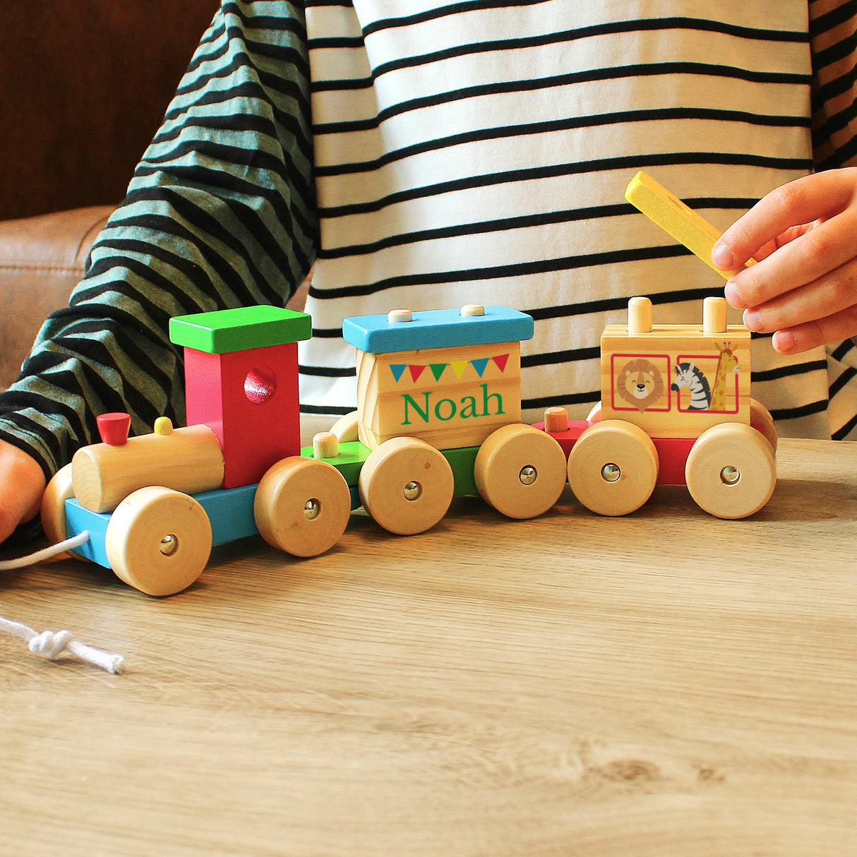Personalised Wooden Circus Toy Train: 7 - Toys By Gift Moments