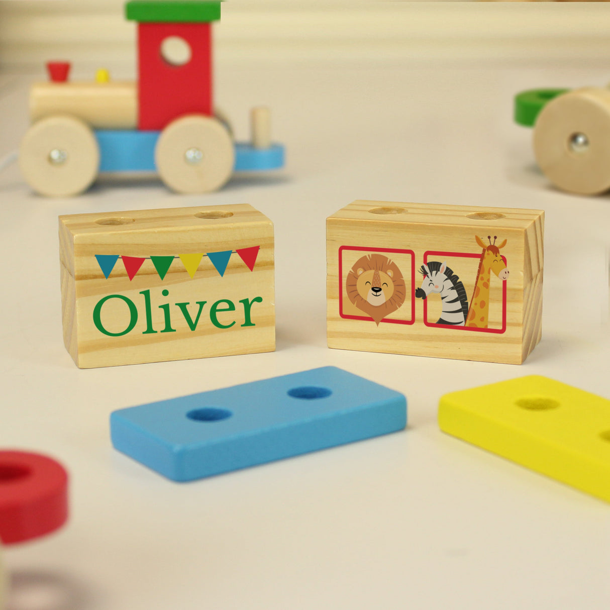 Personalised Wooden Circus Toy Train: 3 - Toys By Gift Moments