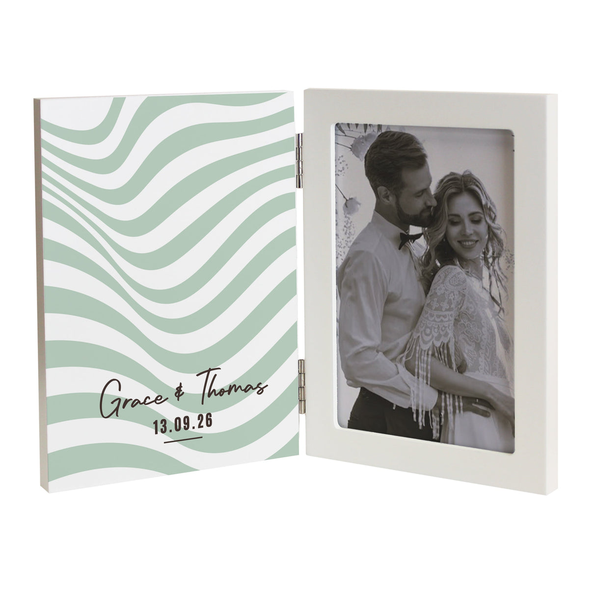 Personalised Wooden Hinged 6x4 Photo Frame: 5 - Photo Frames By Gift Moments