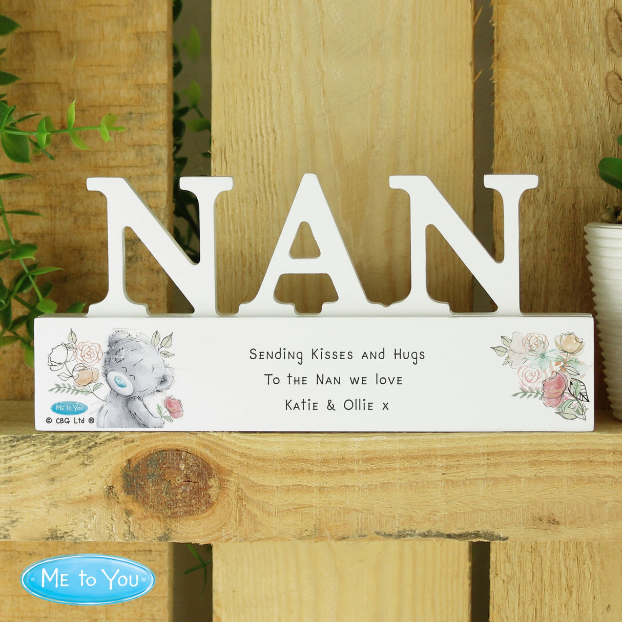 Personalised Me To You Wooden Nan Ornament: 4 - Ornaments