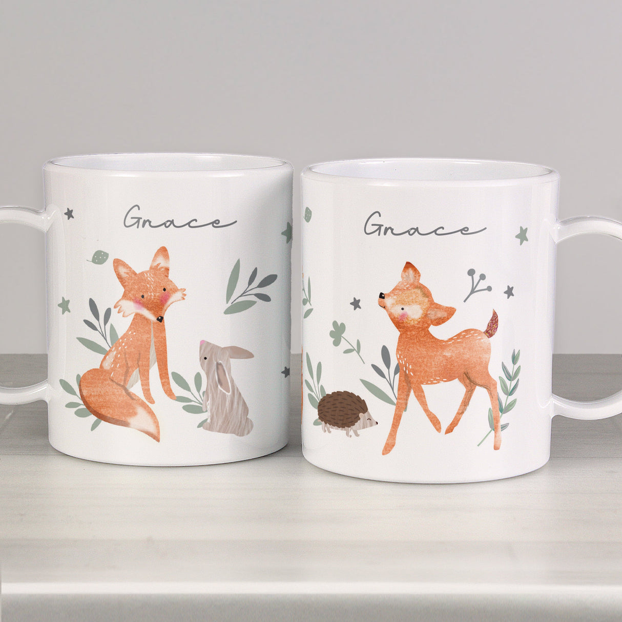 Personalised Woodland Animals Mug: 4 - Mugs By Gift Moments