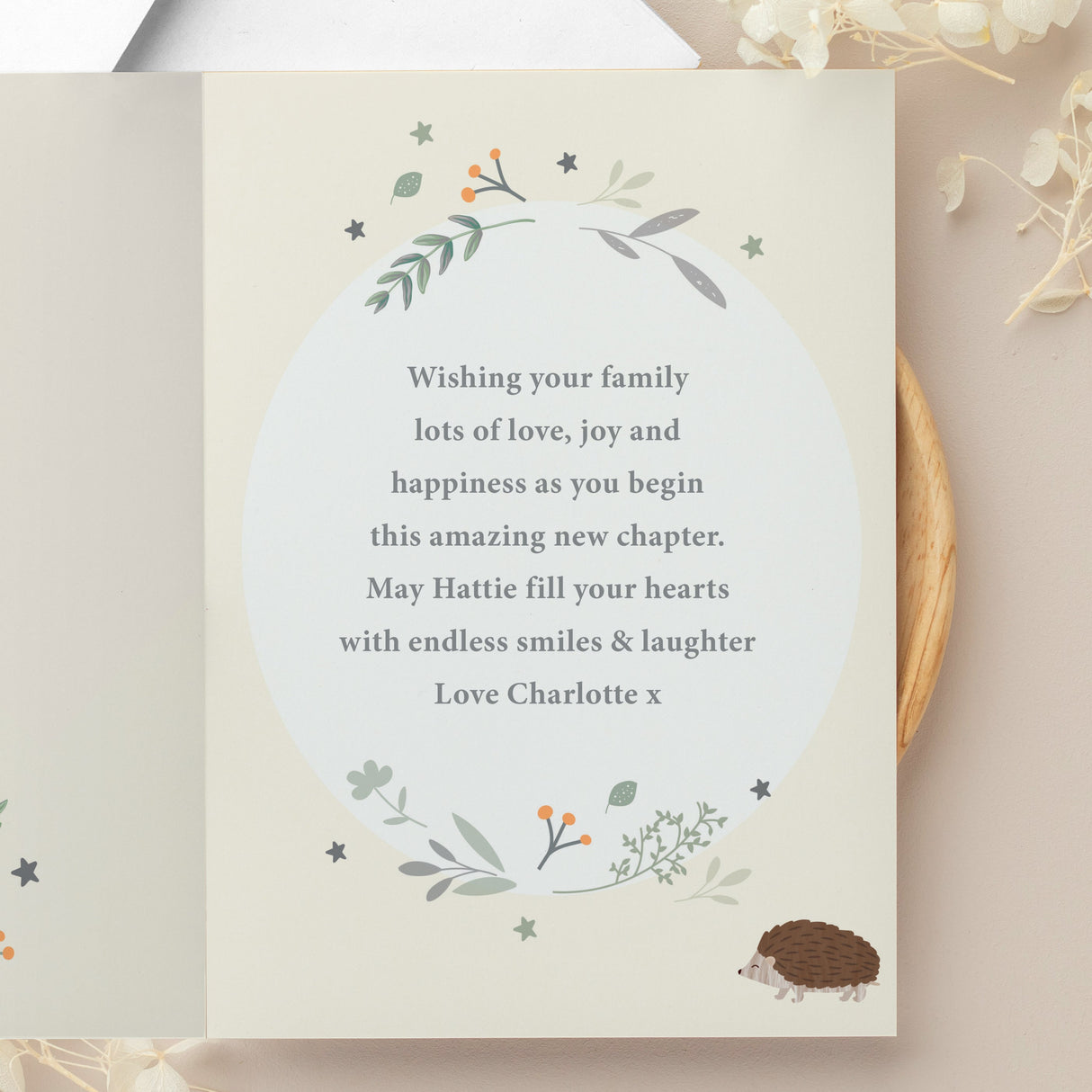 Personalised Woodland Animals New Baby Card: 4 - Greeting Cards By Gift Moments