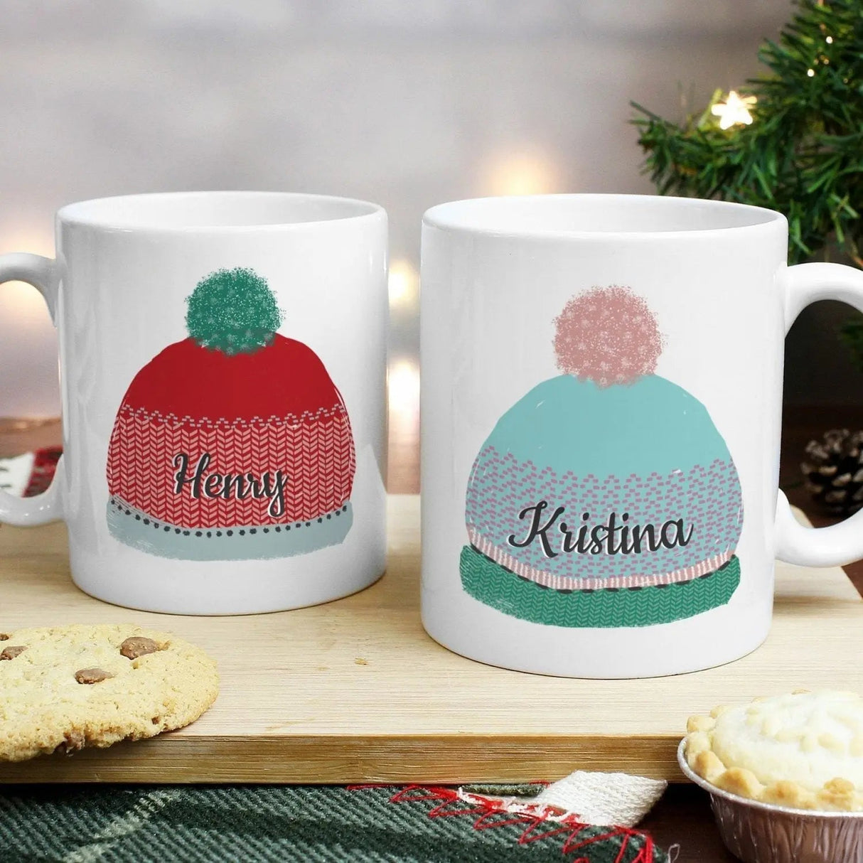 Personalised Woolly Hats Mug Set: 1 - Mugs By Gift Moments