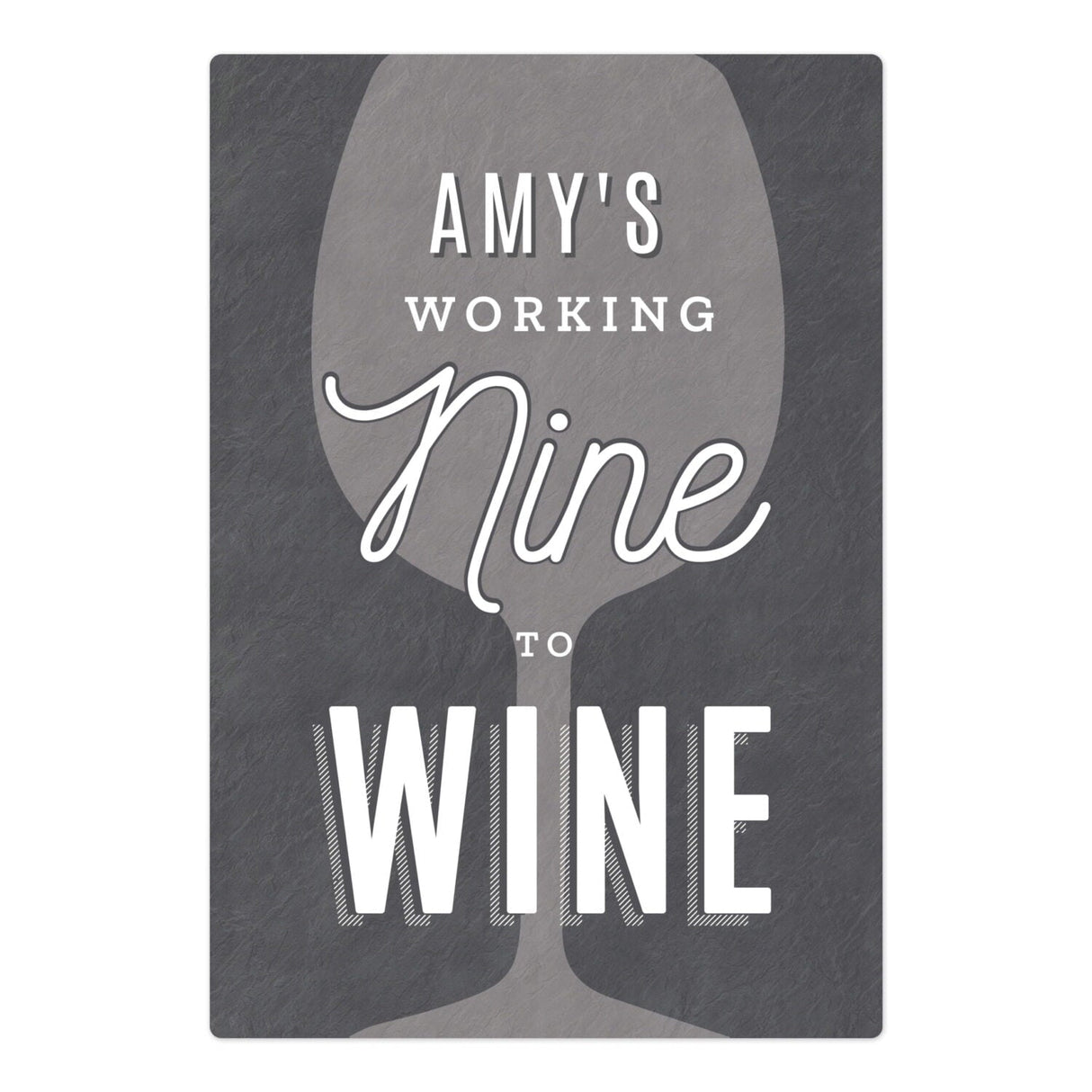 Personalised Working Nine to Wine Metal Sign - Shop Signs & Plaques At Gift Moments - 3