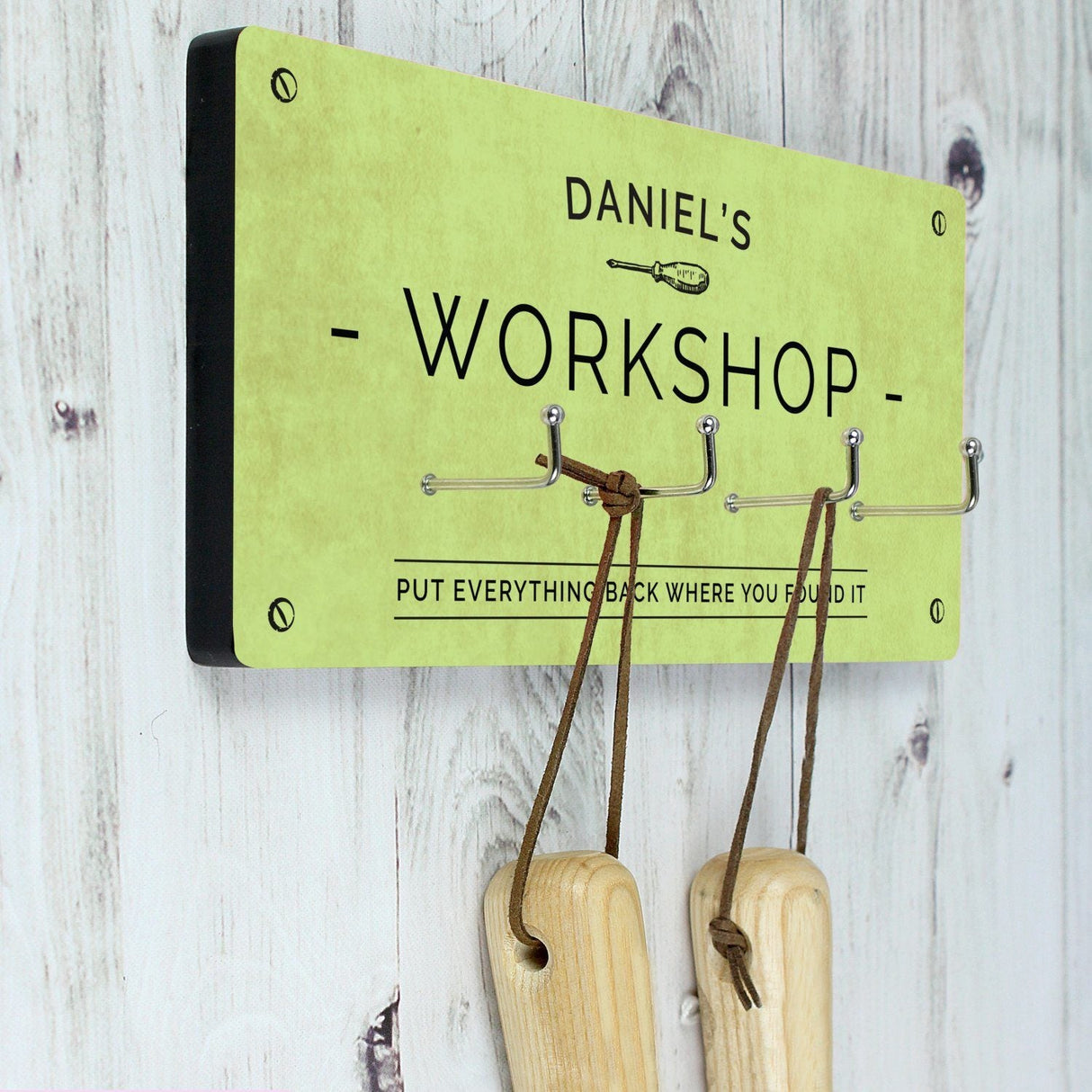 Personalised Workshop Hooks: 2 - Signs & Plaques By Gift Moments