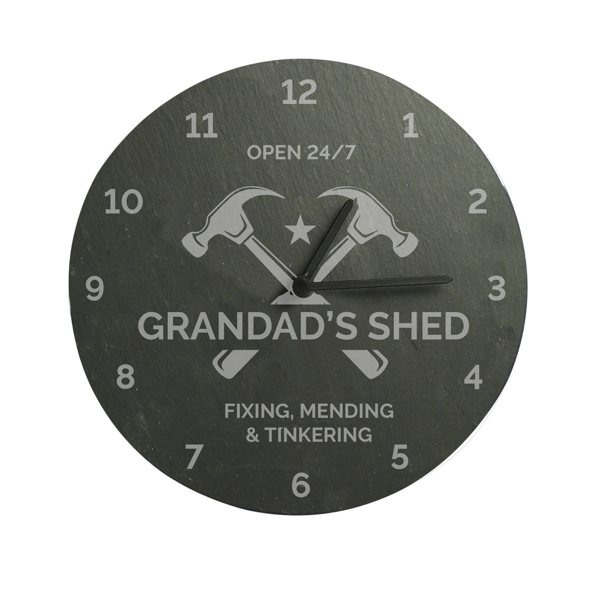 Personalised Workshop Tools Slate Clock: 5 - Clocks By Gift Moments