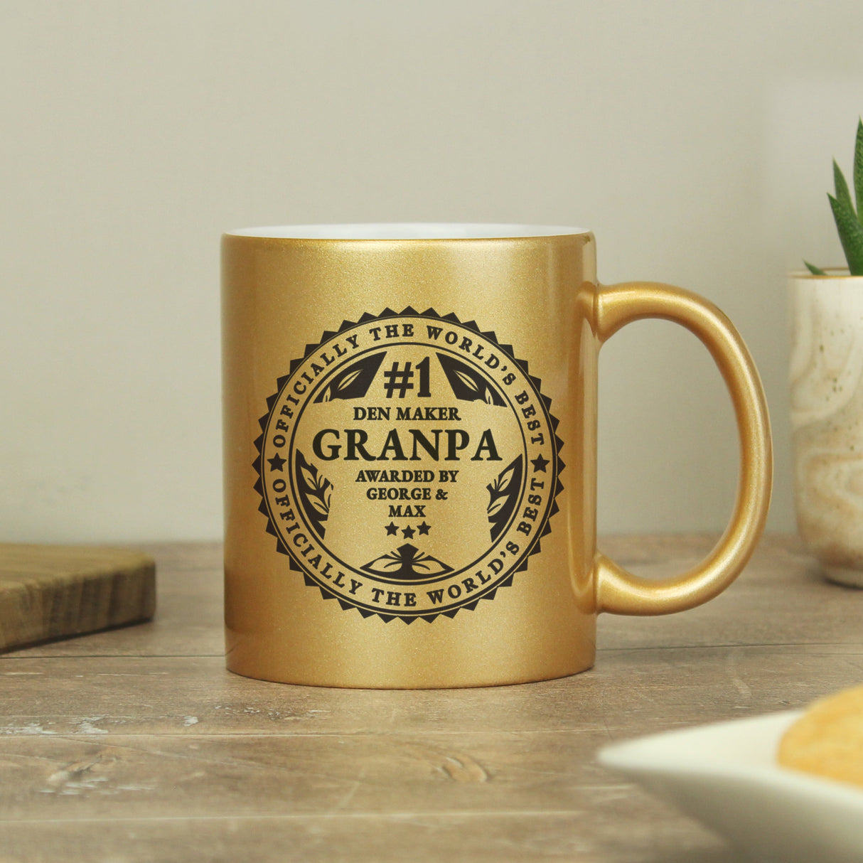 Personalised Worlds Best Gold Mug: 3 - Mugs By Gift Moments