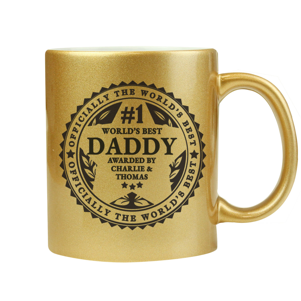 Personalised Worlds Best Gold Mug: 5 - Mugs By Gift Moments